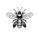 bee ivy tattoo design idea