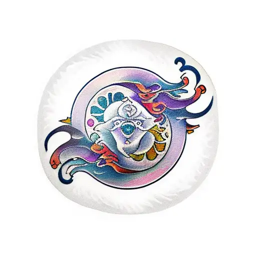 Dionysus Eros Yin and yang tattoo design idea