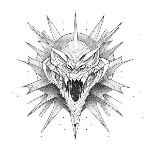 monster of wrath  tattoo design idea