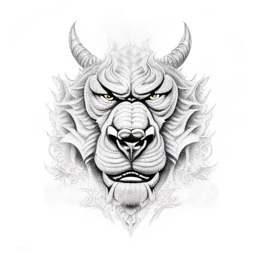 Beast of wrath  tattoo design idea