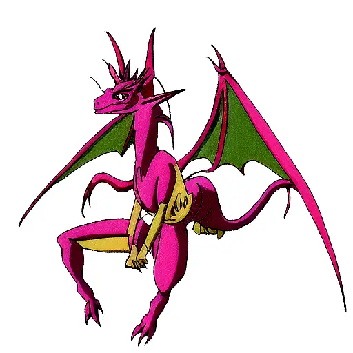 Pink dragon tattoo design idea