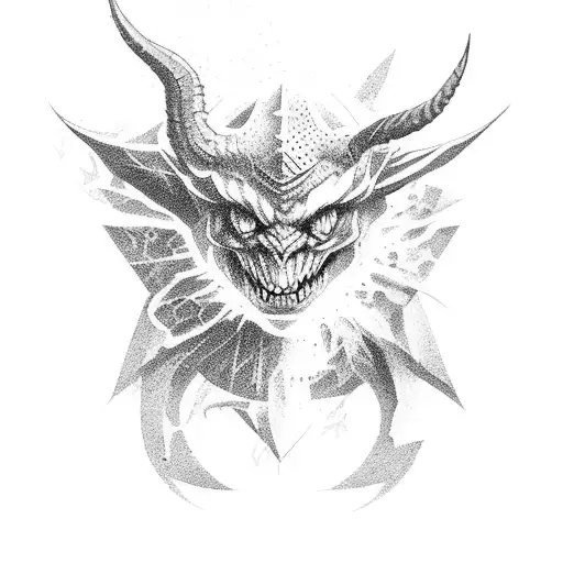 Fighting the Devil tattoo design idea