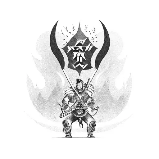 Fighting and preventing Devil and the bad to harm me. tattoo design idea