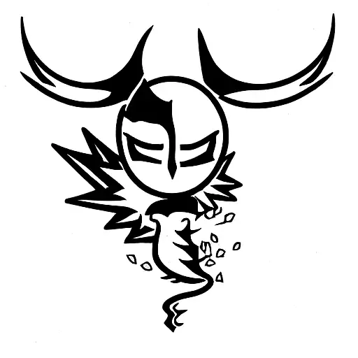 Fighting and preventing Devil and the bad to harm me. tattoo design idea