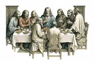 leonardo da vinci the last supper the people are all devils tattoo design idea