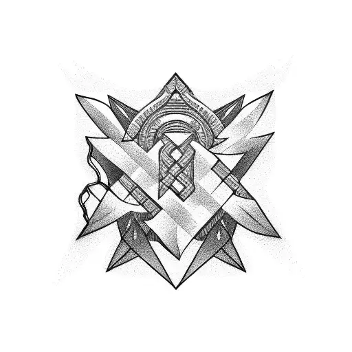 money and electricity tattoo design idea