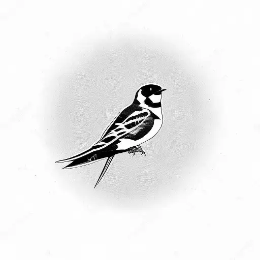Swallow Bird tattoo design idea