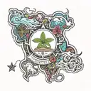 panama map outline tattoo design idea