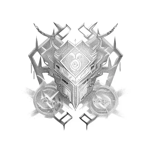 cyber sigil tattoo design idea