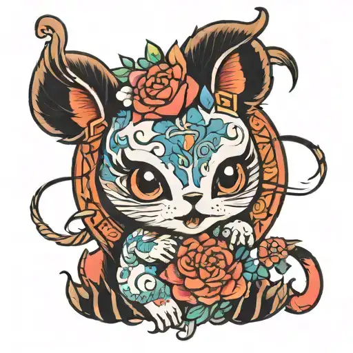 Korean, cute tattoo design idea