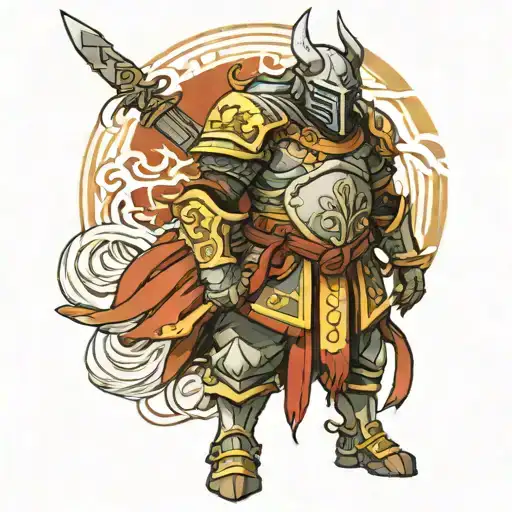 rogue knight dota 2 tattoo design idea