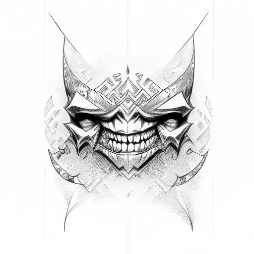 dc joker tattoo design idea
