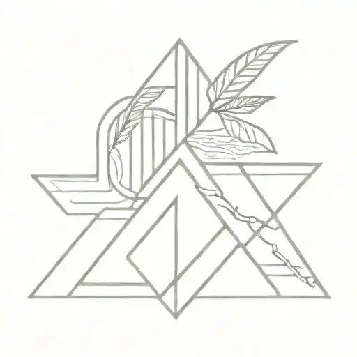 abstract minimalist art style tattoo design idea