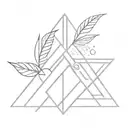 abstract minimalist art style tattoo design idea