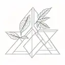 abstract minimalist art style tattoo design idea