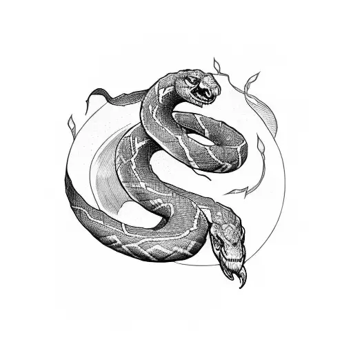 slytherin snake tattoo design idea