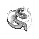 slytherin snake tattoo design idea