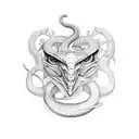 slytherin snake tattoo design idea