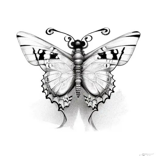 butterfly metamorphosis tattoo design idea