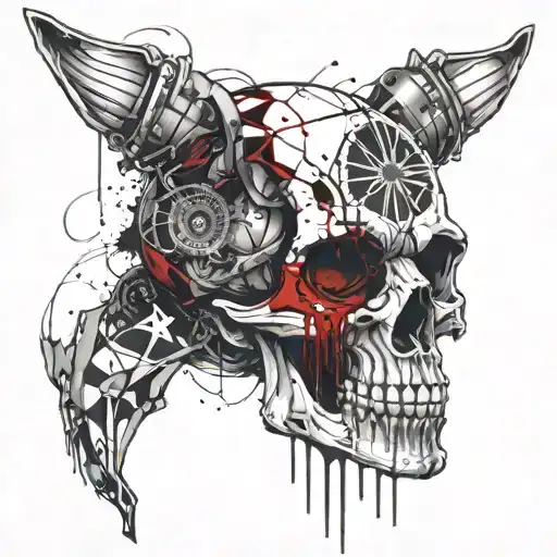 uchiha aries skull tattoo design idea