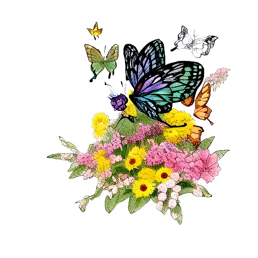 Butterfly tattoo design idea