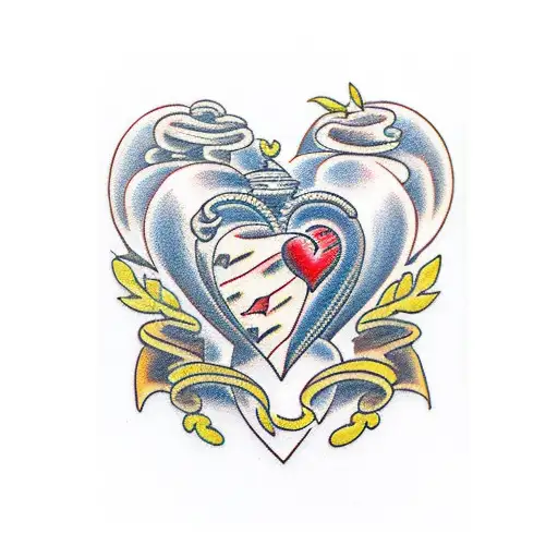 Crying Heart tattoo design idea