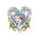 Crying Heart tattoo design idea