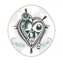 Crying Heart tattoo design idea