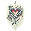Crying Heart tattoo design idea