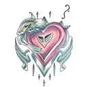 Crying Heart tattoo design idea