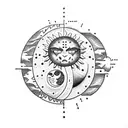 Sun and Moon tattoo design idea