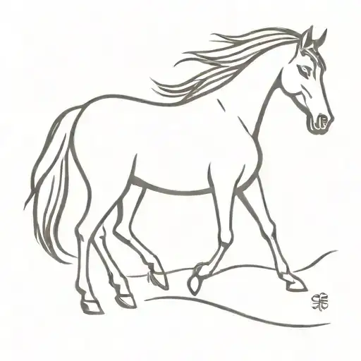 horse and dog tattoo design idea