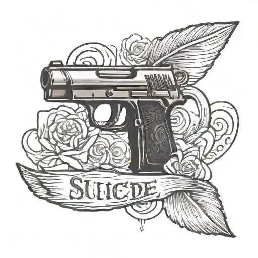 suicide awareness on bullet casing  tattoo design idea
