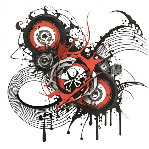 sine wave tattoo design idea