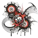 sine wave tattoo design idea