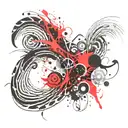 sine wave tattoo design idea