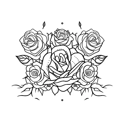 Florianópolis bridge with Palermos' (Buenos Aires) Rosedal flowers tattoo design idea