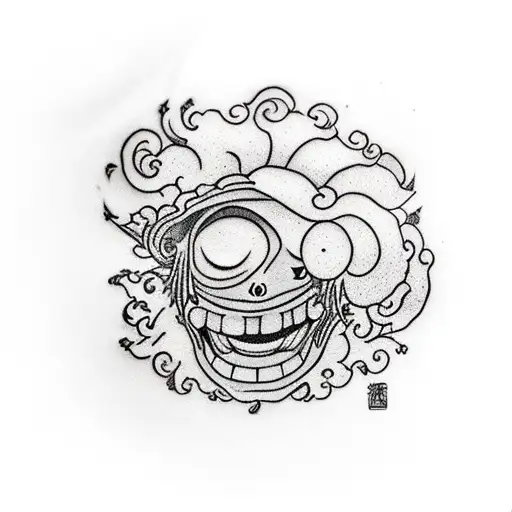 Luffy flamengo  tattoo design idea