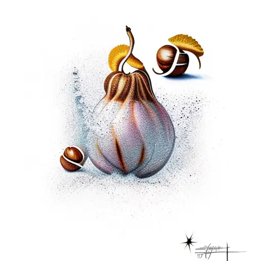 hazelnut tattoo design idea