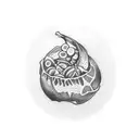 Hazelnut tattoo design idea