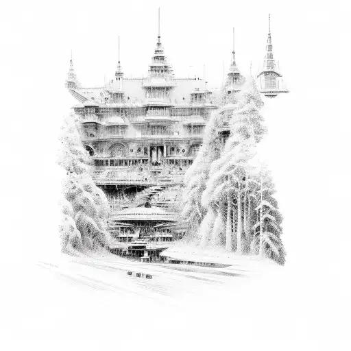 a man climbing stairs tattoo design idea