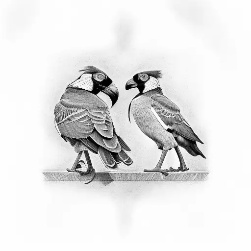 Australian magpie looking out tattoo design idea