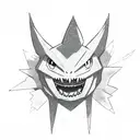 ghost using pokemon gengar tattoo design idea