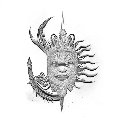 maori arm stencil tattoo design idea