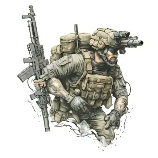 special forces inspired tattoo design idea