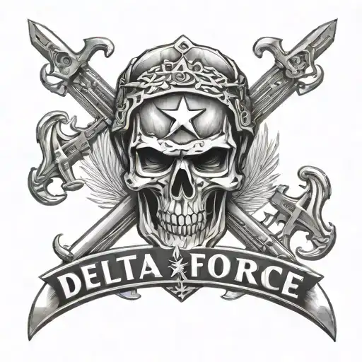 delta force logo tattoo design idea