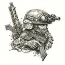 special forces inspired tattoo design idea