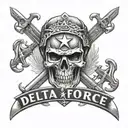 delta force logo tattoo design idea