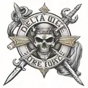 delta force logo tattoo design idea
