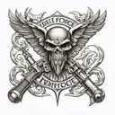 delta force logo tattoo design idea